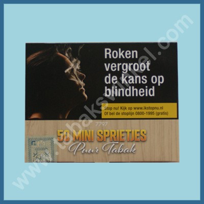 Mini sprietjes puur Tabak 50 st