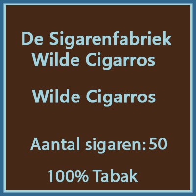 De sigarenfabriek Wilde cigarros 50 st 100% tabak