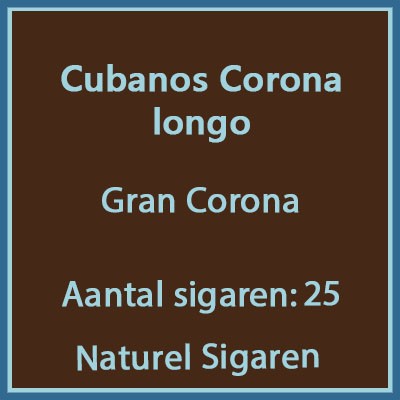 Cubanos Corona longo 25 st.