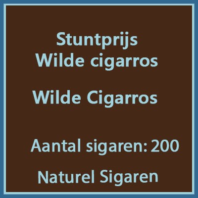 Stuntprijs Wilde Cigarros 200 st.