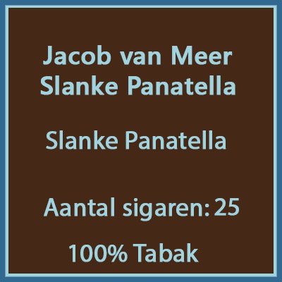 Jacob van Meer Slanke Panatella 25 st.