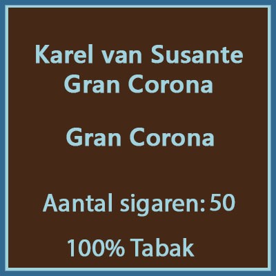 Karel van Susante Gran Corona 50 st.