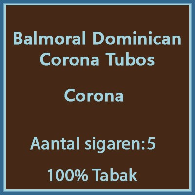 Balmoral Domenican Corona Tubos 5 st.