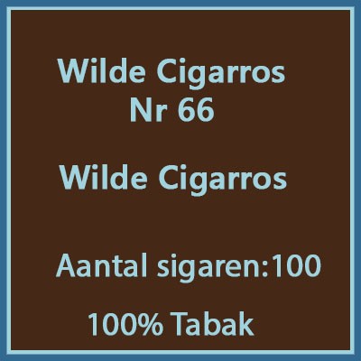 Wilde cigarros no66 100st 100%