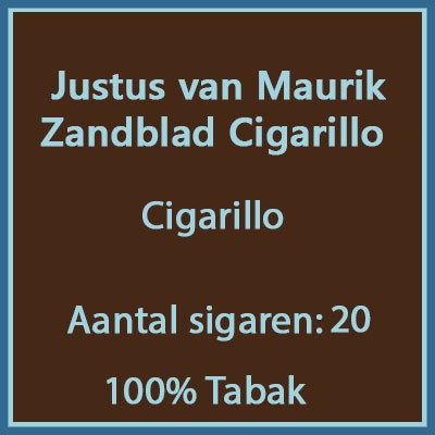 Justus van Maurik Zandblad cigarillos 20 st.